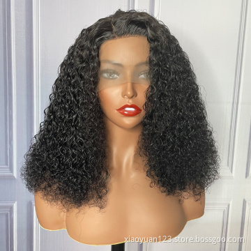 Mauqueen  Vendor Wholesale Brazilian Natural Curly 100% Virgin Cuticle Aligned Lace Front Human Hair Wigs  For Black  Women